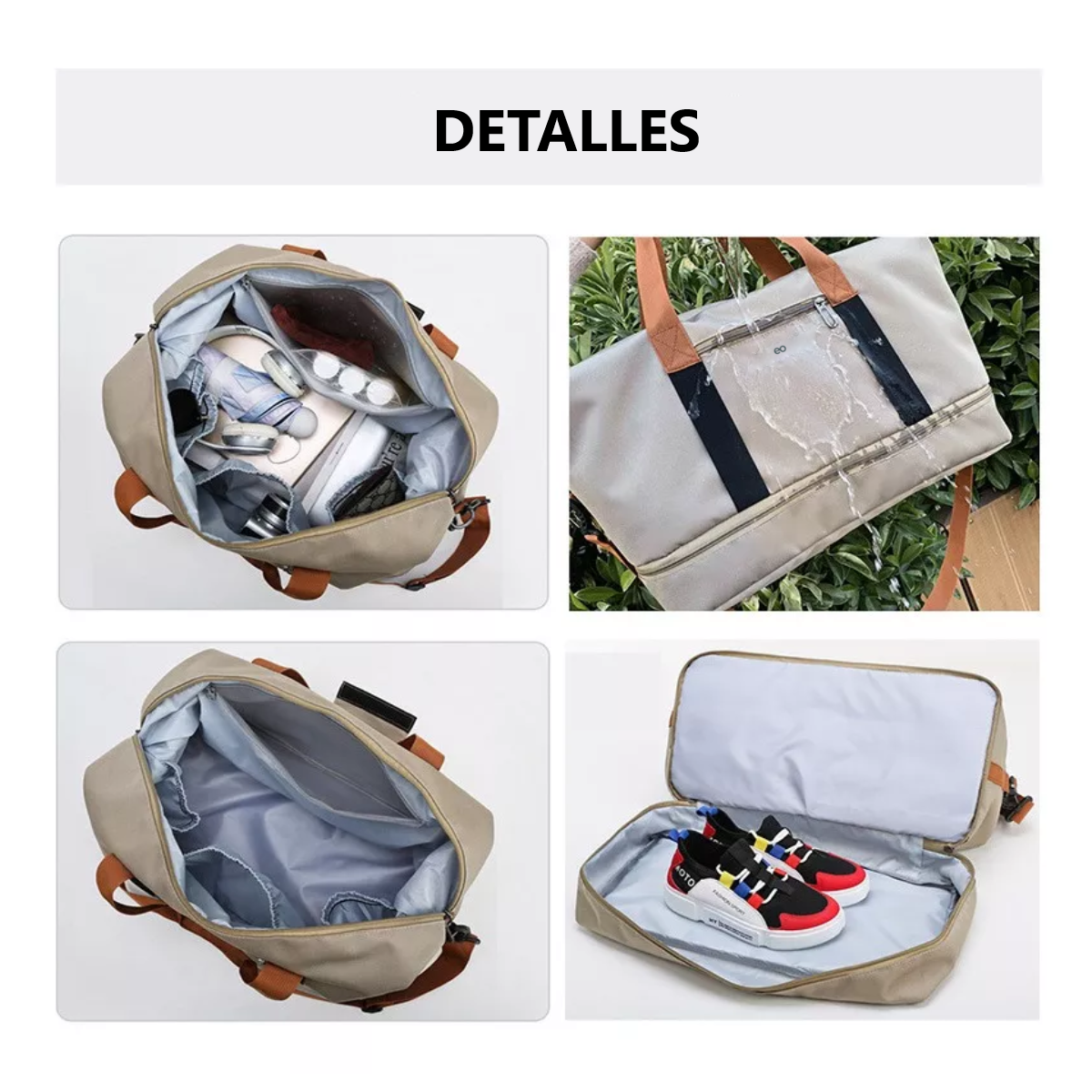 Foto 3 pulgar | Maleta Deportiva Bolsa Gym Viaje Mochila Fitness Eo Safe Imports Esi-11459-1 Gris