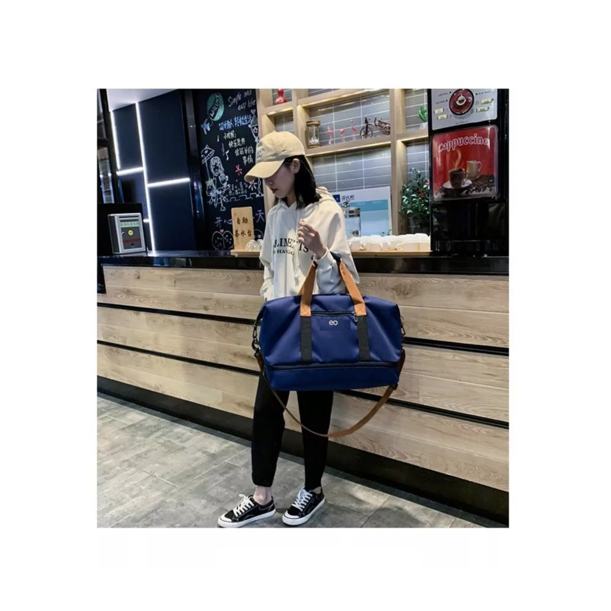 Foto 3 pulgar | Maleta Deportiva Bolsa Gym Viaje Mochila Fitness Eo Safe Imports Esi-11458-1 Azul