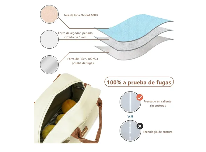 Foto 5 pulgar | Lonchera Térmica Xtellar Beige