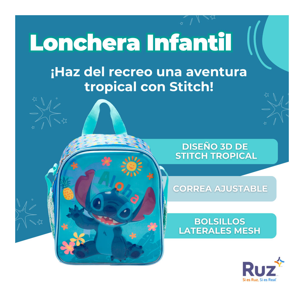 Foto 4 pulgar | Lonchera Infantil Disney Stitch 4 L