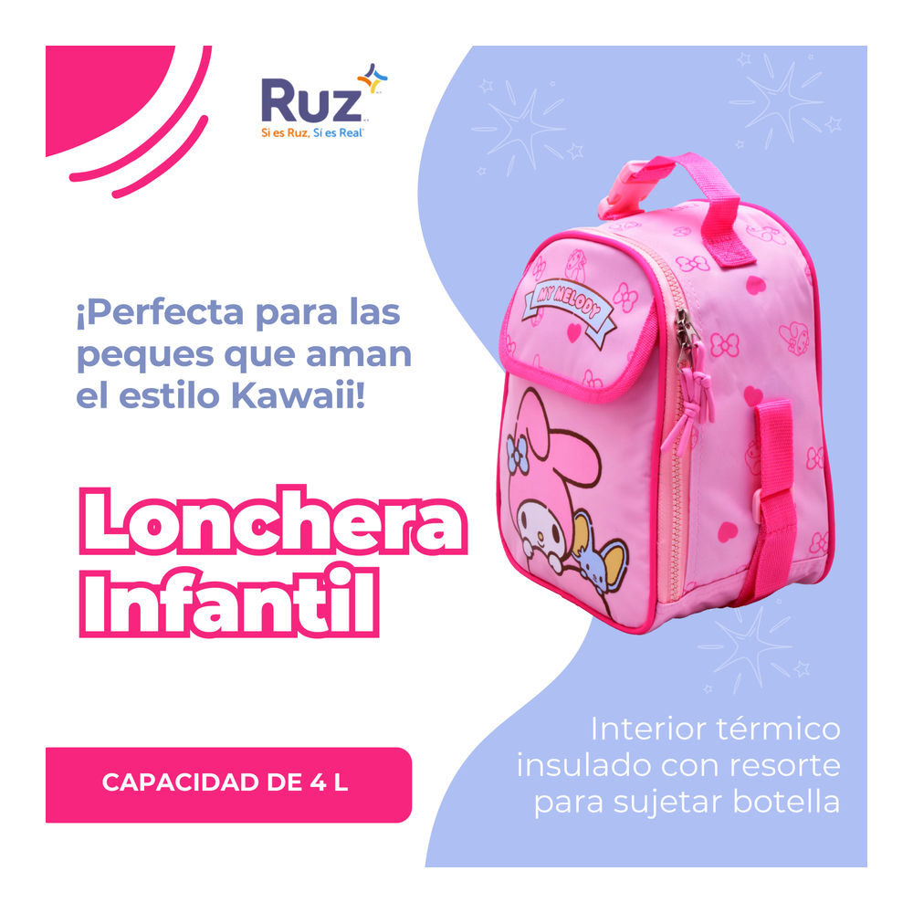 Foto 5 pulgar | Lonchera Infantil Sanrio My Melody 4 L