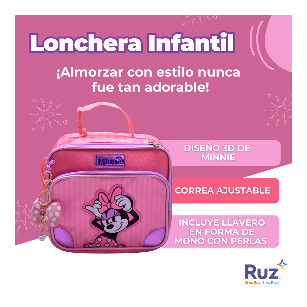Foto 4 pulgar | Lonchera Infantil Disney Minnie Mouse 4 L