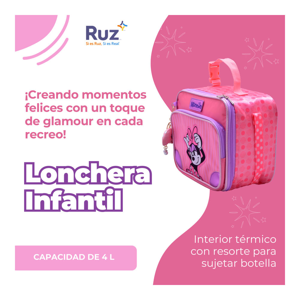 Foto 5 pulgar | Lonchera Infantil Disney Minnie Mouse 4 L