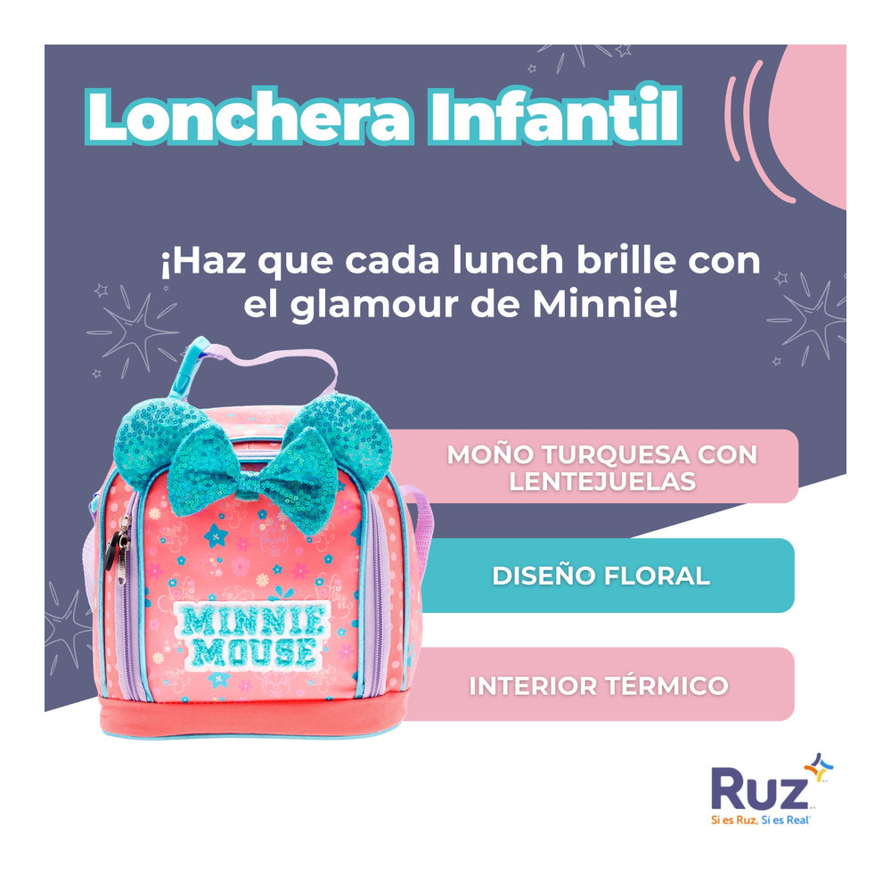 Foto 3 | Lonchera Infantil Disney Minnie Mouse 4 L