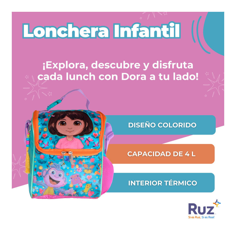Foto 4 pulgar | Lonchera Infantil Nickelodeon Dora La Exploradora 4 L