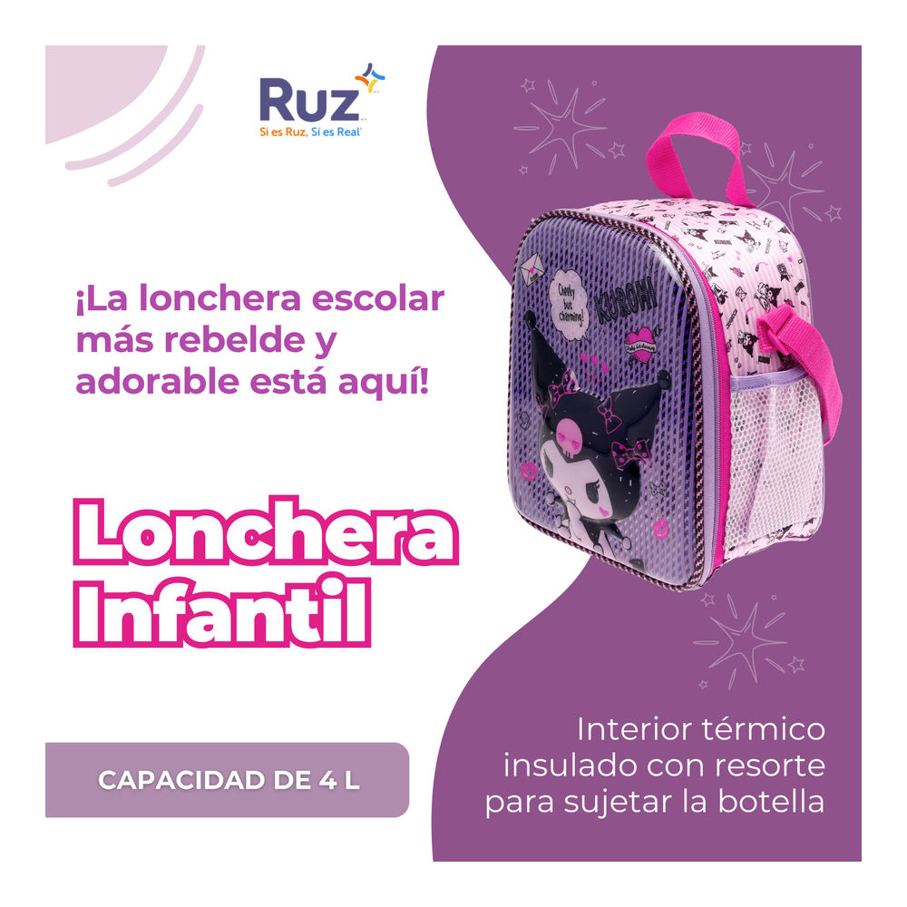 Foto 5 pulgar | Lonchera Infantil Sanrio Kuromi 4 L