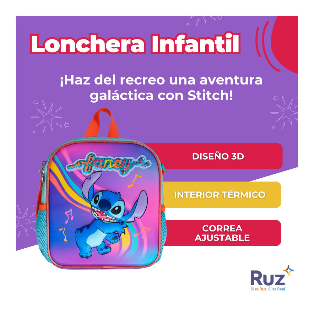 Foto 4 pulgar | Lonchera Infantil Disney Stitch 4 L