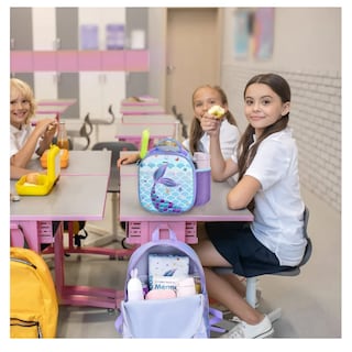 Foto 5 | Bolsa Lonchera Térmica Para Niños ,sirenas Belug Azul