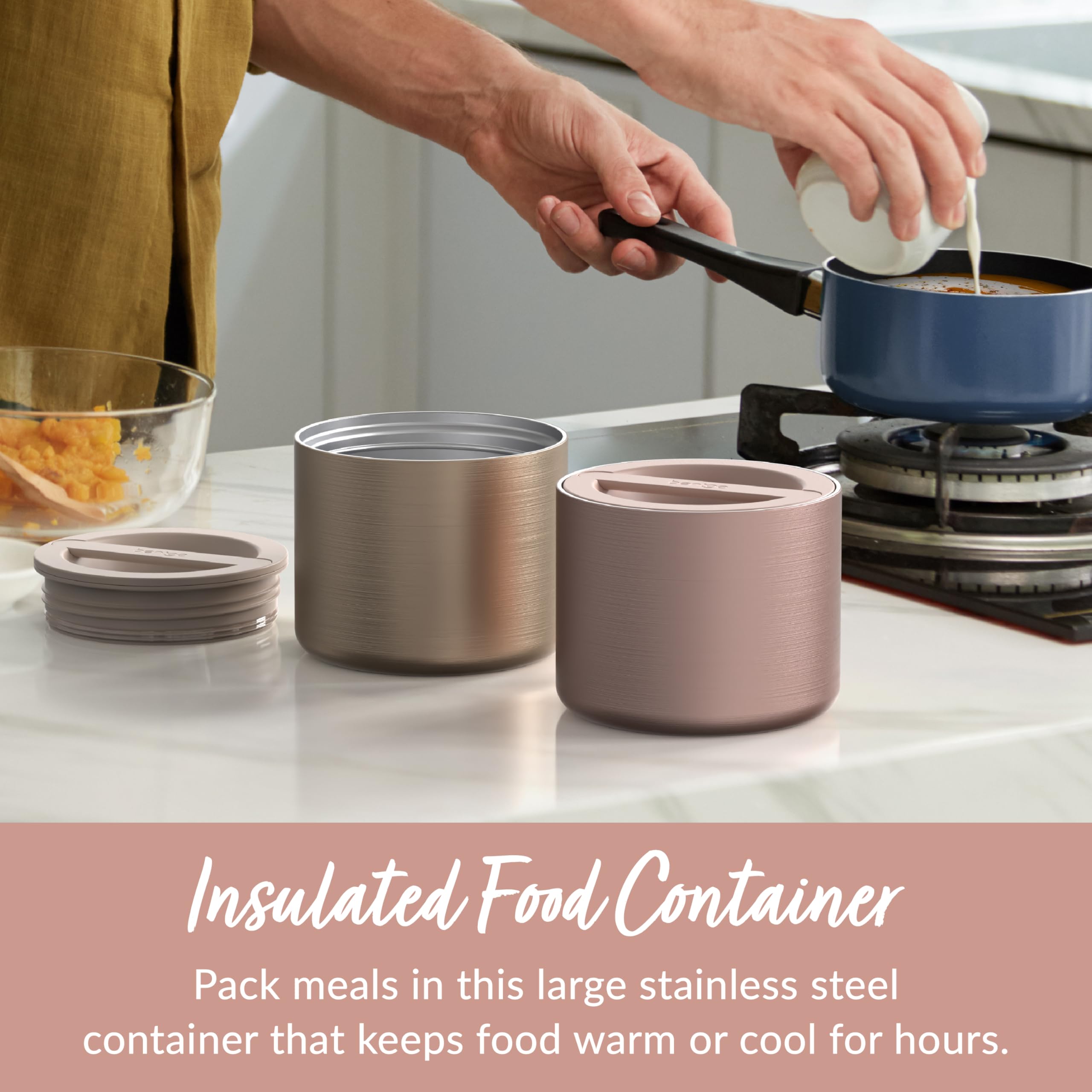 Foto 3 pulgar | Recipiente Para Alimentos Bentgo Con Aislamiento Inoxidable De 570 Ml, Oro Rosa - Venta Internacional.