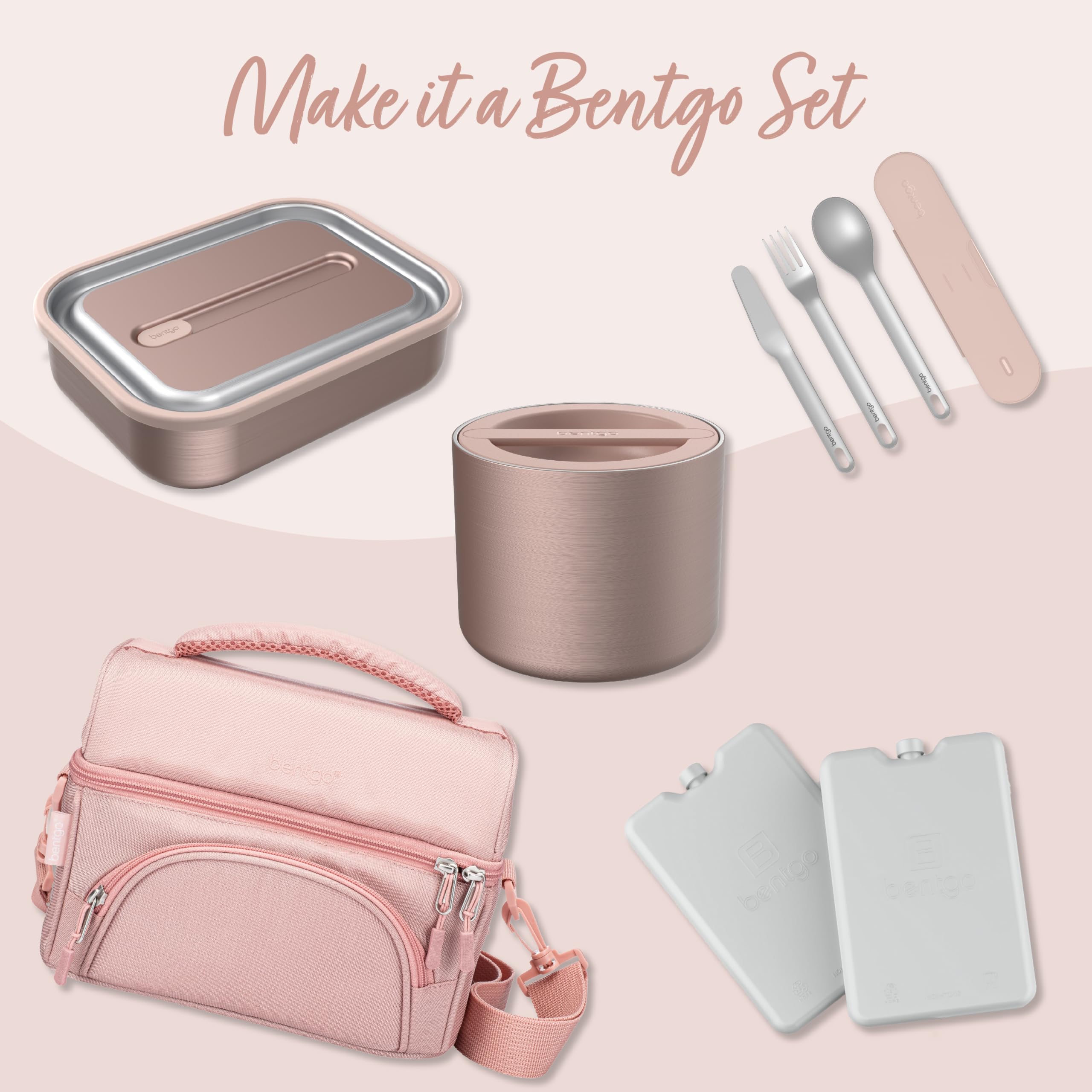 Foto 7 | Recipiente Para Alimentos Bentgo Con Aislamiento Inoxidable De 570 Ml, Oro Rosa - Venta Internacional.