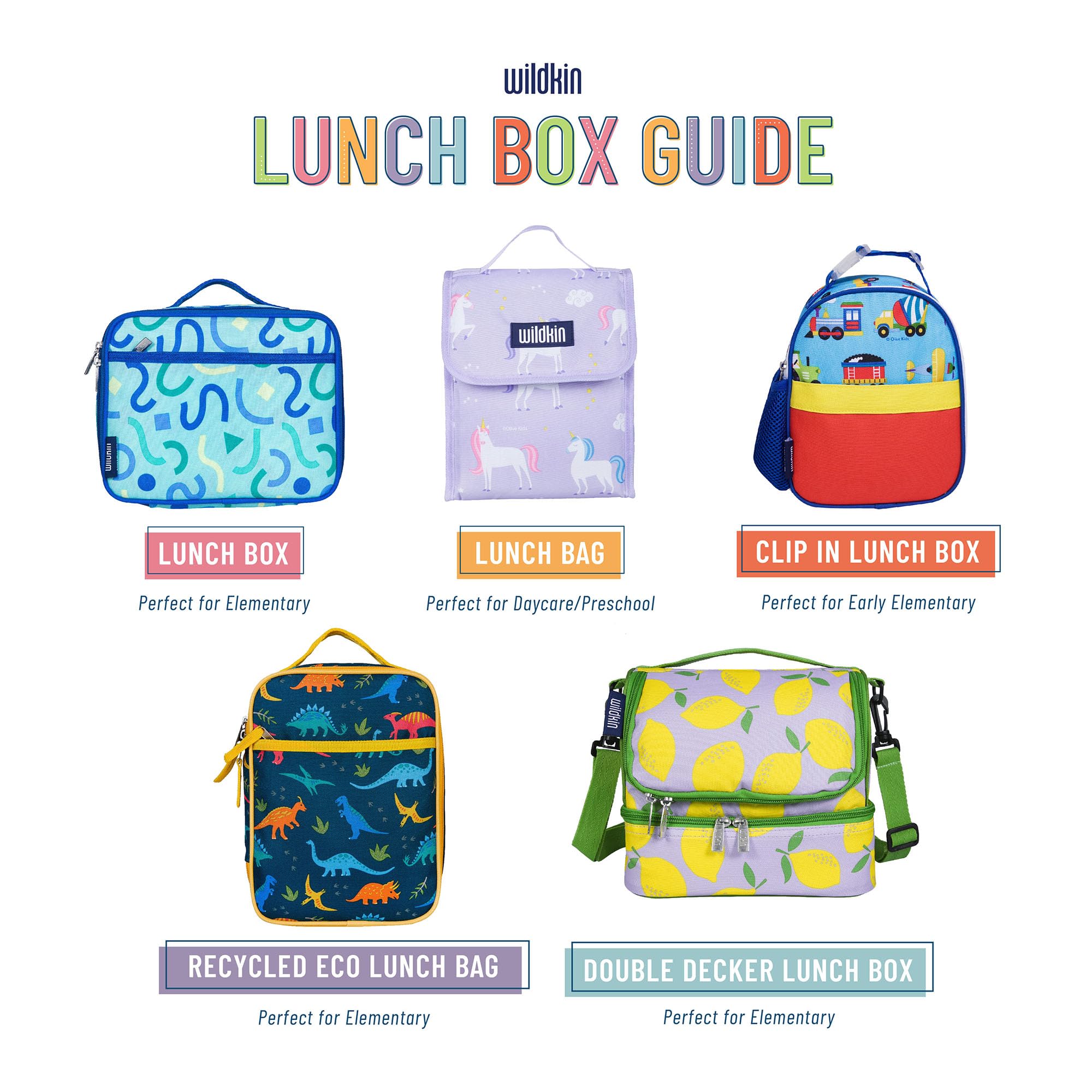 Foto 8 pulgar | Bolsa De Almuerzo Wildkin Con Aislamiento De Dos Compartimentos Para Niños, Color Azul - Venta Internacional.