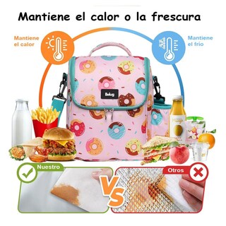 Foto 3 | Bolsa De Almuerzo Lonchera Térmica Portátil Y Gran Capacidad Belug Rosa Donas