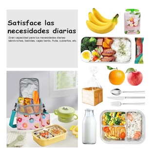 Foto 4 | Bolsa De Almuerzo Lonchera Térmica Portátil Y Gran Capacidad Belug Rosa Donas