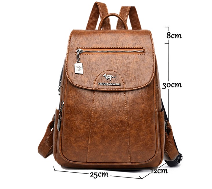 Foto 4 pulgar | Mochilas para Mujer de Piel Mochila Juvenil Moda