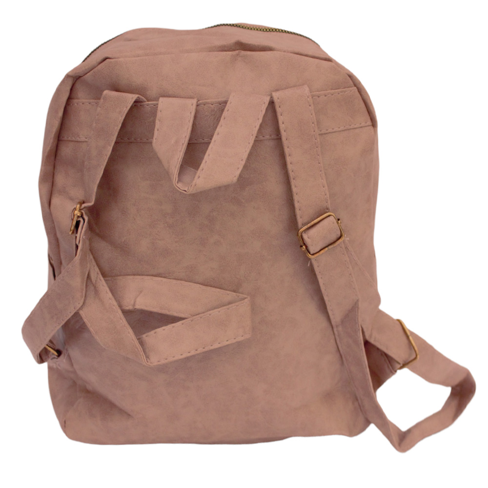 Foto 4 pulgar | Mochila Genérica Escolar Cuero Sintético Impermeable Moda Casual color Rosa