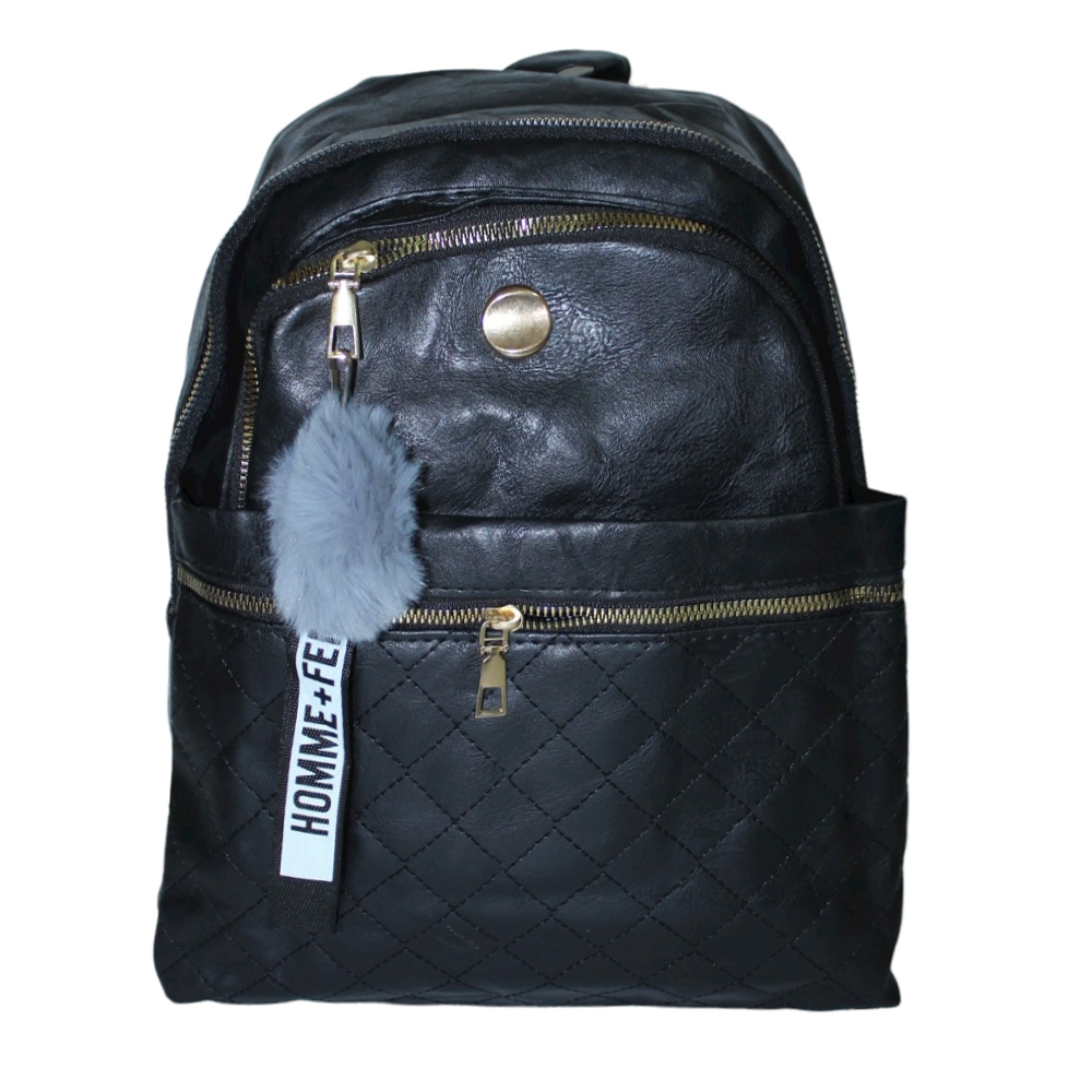 Foto 2 pulgar | Mochila Genérica Escolar Oficina Cuero Sintético Impermeable Moda Casual color Negro