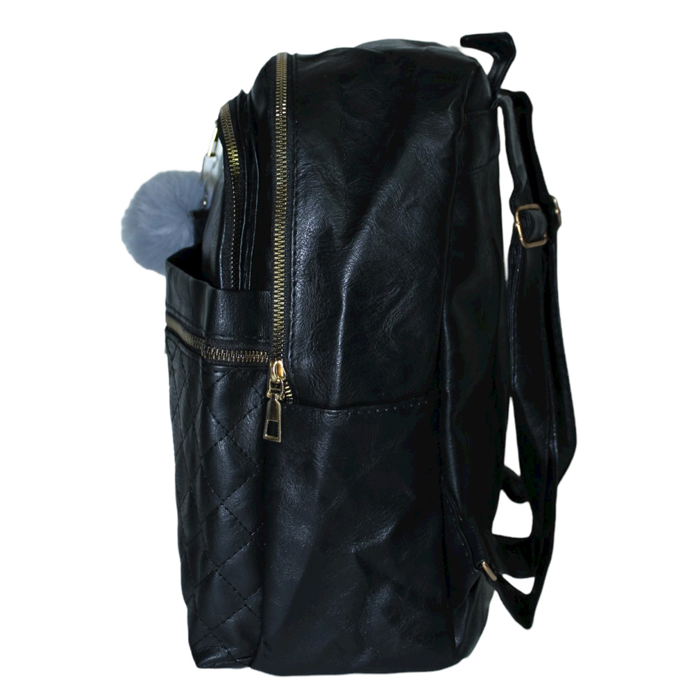 Foto 3 pulgar | Mochila Genérica Escolar Oficina Cuero Sintético Impermeable Moda Casual color Negro