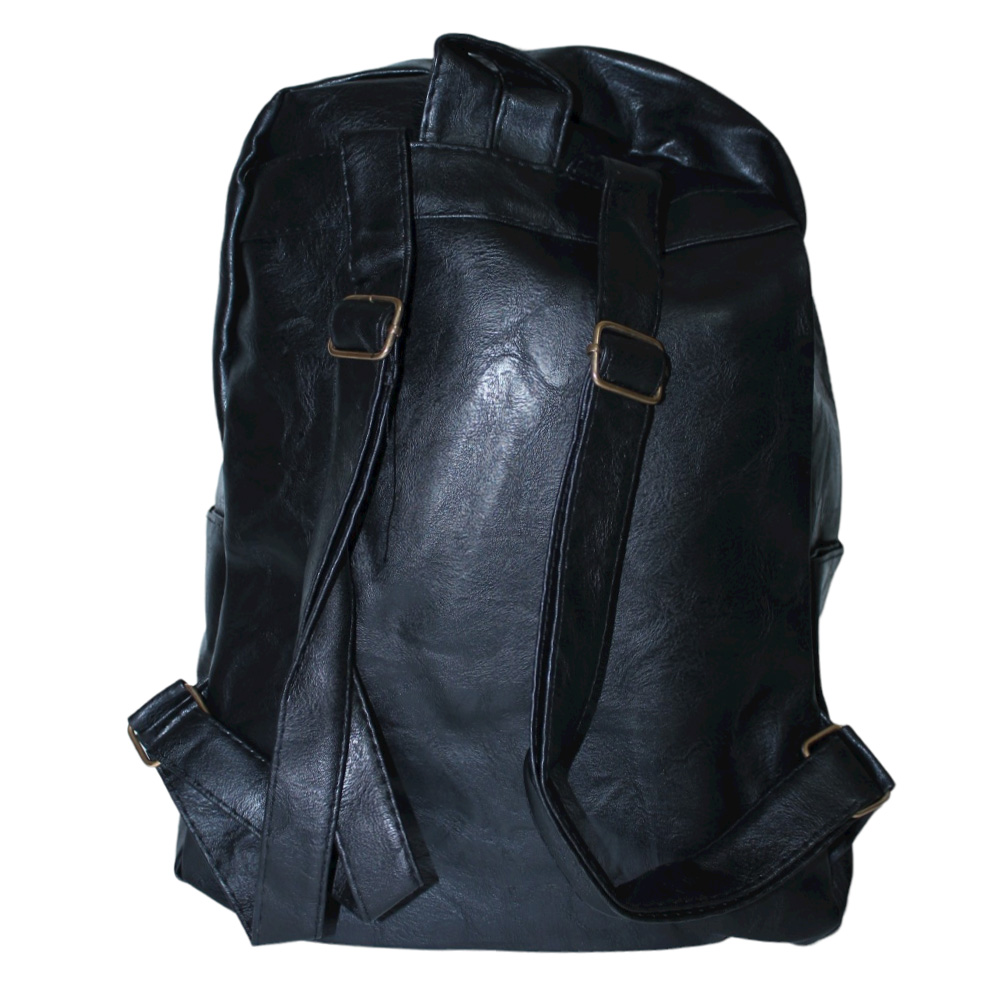 Foto 4 pulgar | Mochila Genérica Escolar Oficina Cuero Sintético Impermeable Moda Casual color Negro