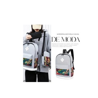 Foto 3 | Mochila Impermeable Malubero con Puerto Usb color Gris 3 piezas