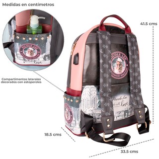 Foto 3 | Mochila Nicole Lee Con Cierre Sara Is Soft But StronG