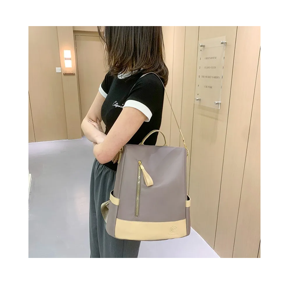Foto 4 pulgar | Mochila Malubero color Beige para Mujer