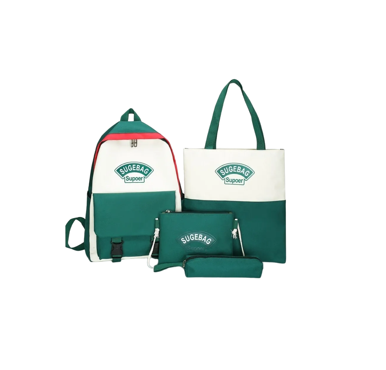 Kit De Mochila De Escuela De Gran Capacidad color Verde