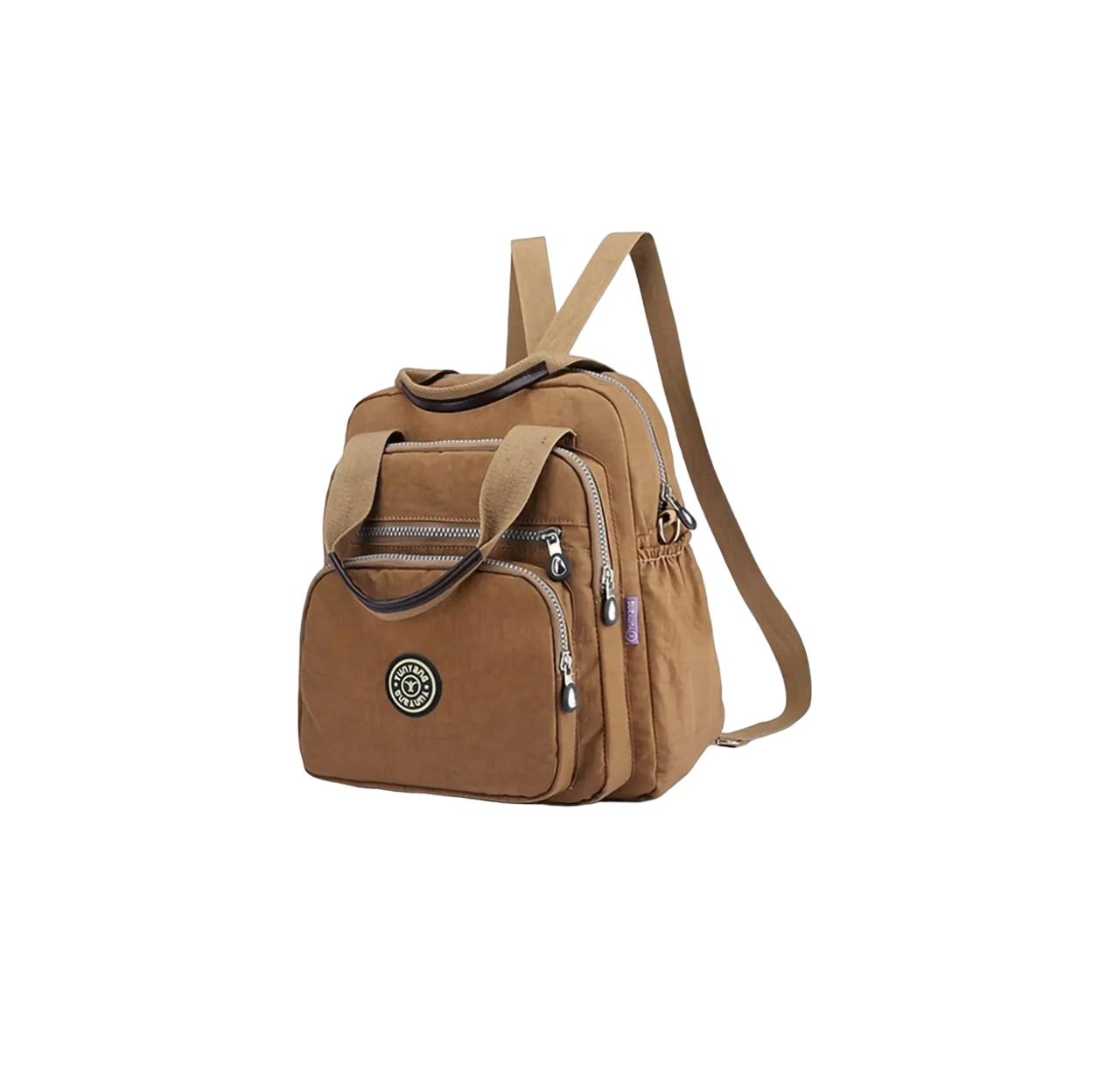 Foto 2 pulgar | Bolso Mochila Impermeable 2 En 1 Para Mujer Beige