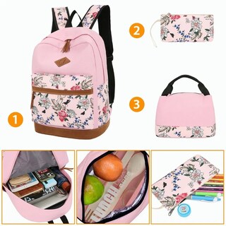 Foto 3 | Mochila Malubero color Rosa 3 Piezas