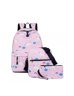 Foto 3 | Mochila con Lonchera y Lapicera Malubero color Rosa