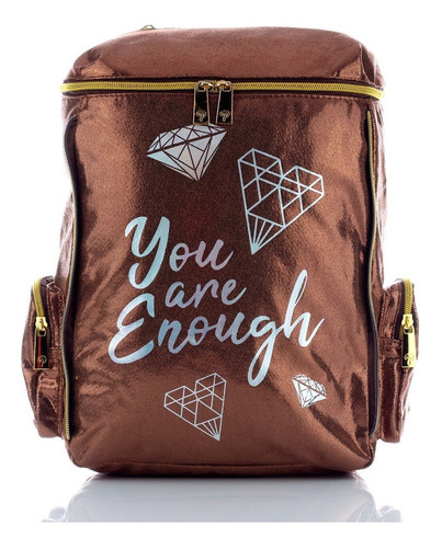 Mochila ATM POLI-5941 color Cobre Polinesios Diamond Original You Are Enough