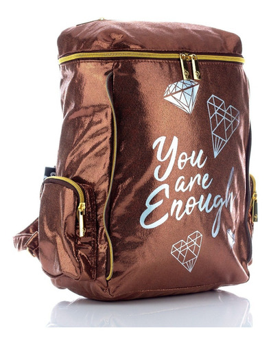 Foto 3 pulgar | Mochila ATM POLI-5941 color Cobre Polinesios Diamond Original You Are Enough