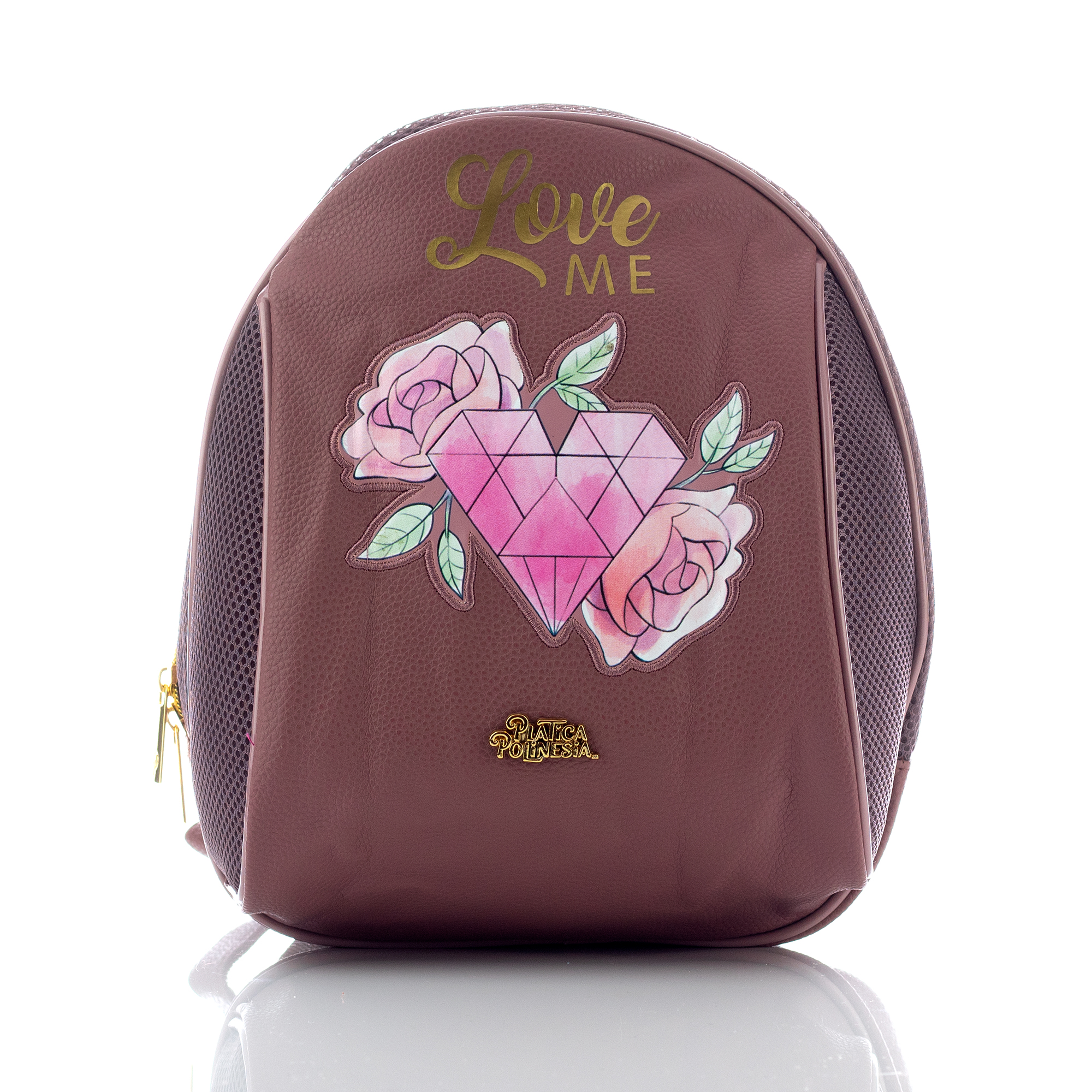 Mochila ATM POLI-5943 color Marrón Diseño Polinesios Love Me Original Nueva