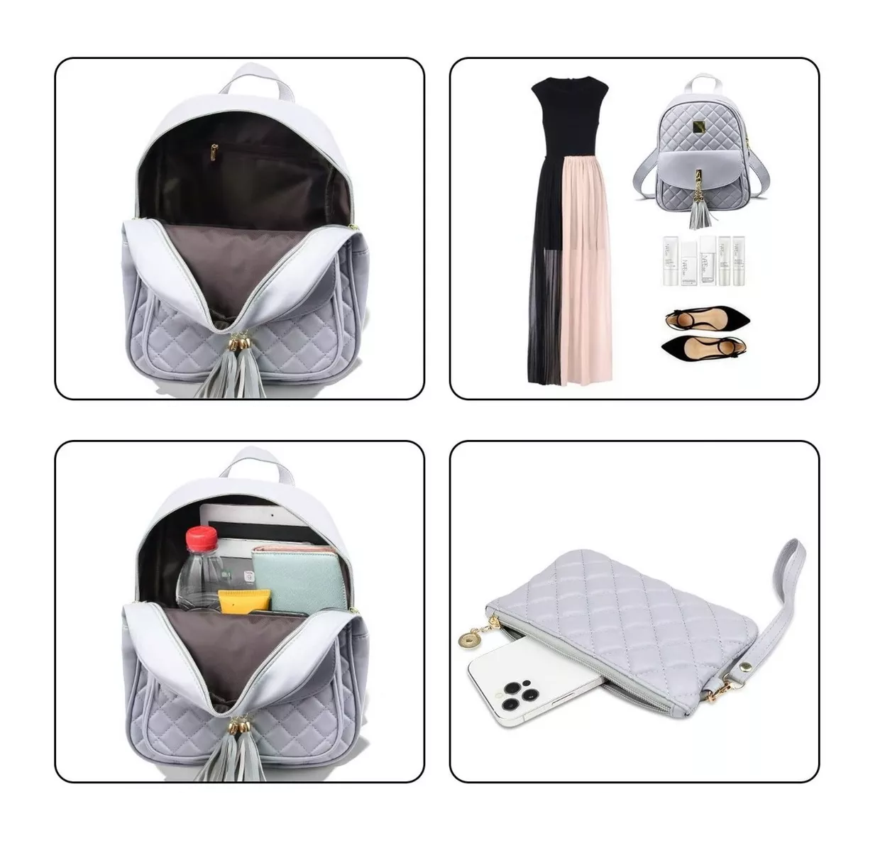 Foto 5 pulgar | Kit Mochila Casual Belug para Mujer 3 Piezas