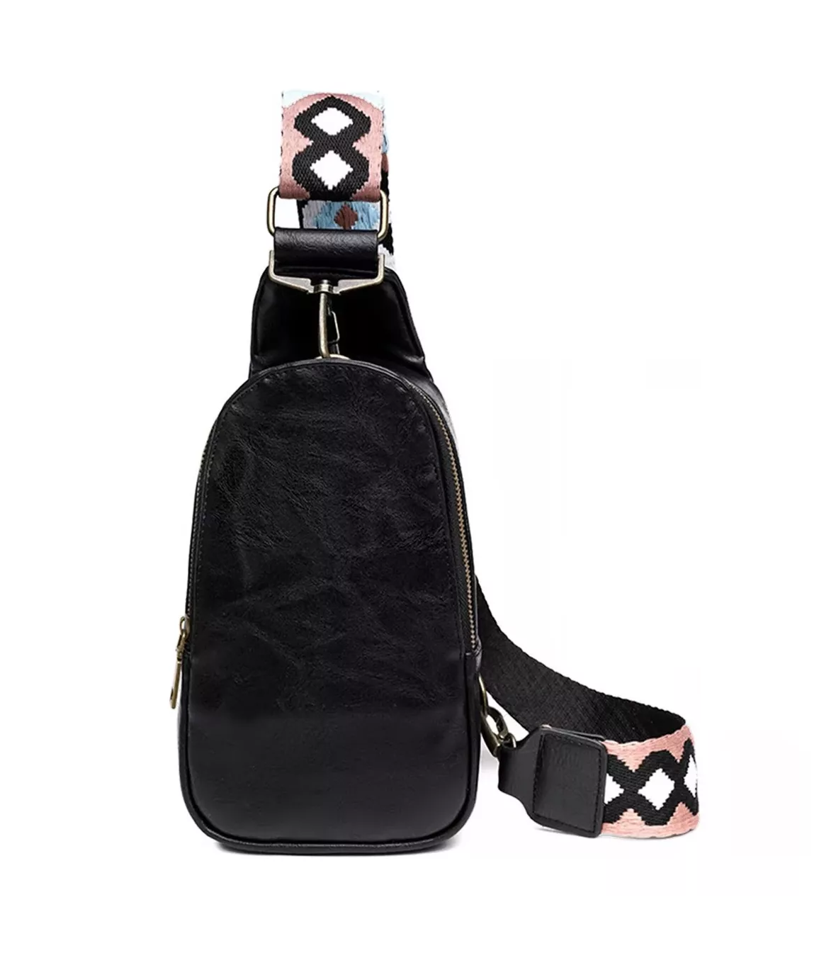 Foto 2 pulgar | Mochila Bolso Cruzado BELUG color Negro de Pecho