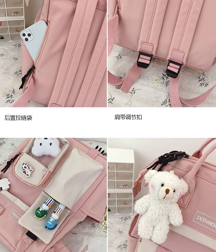 Foto 4 pulgar | Mochila Escolar FUNBU color Púrpura Viaje Kawai de Gran Capacidad para Mujer