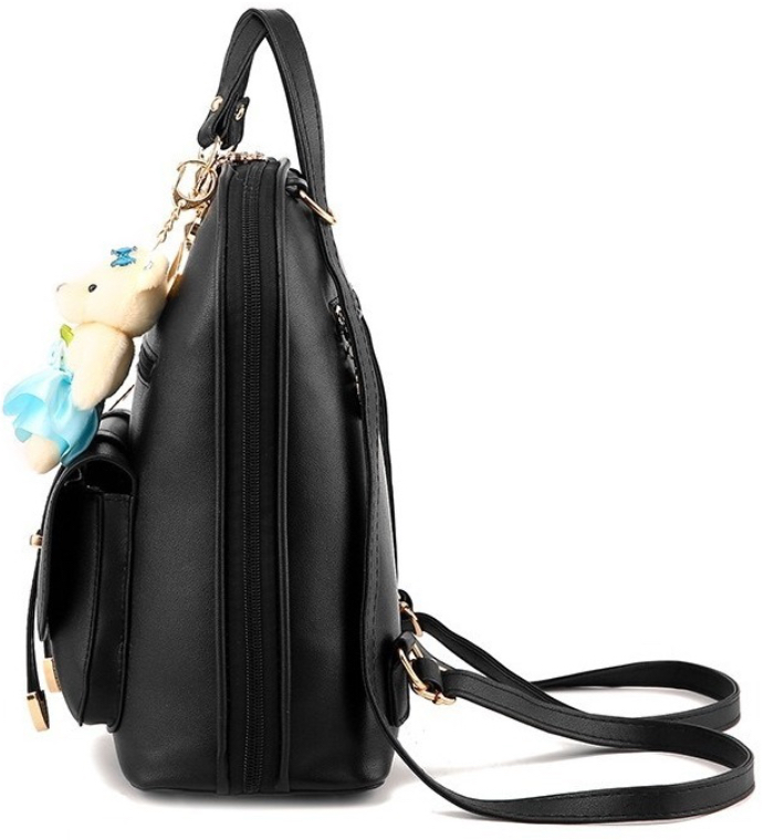 Foto 3 pulgar | Mochila Atop color Negro Estudiante Antirrobo Impermeable con Colgante para Mujer