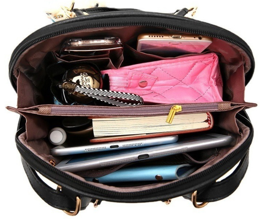 Foto 4 pulgar | Mochila Atop color Negro Estudiante Antirrobo Impermeable con Colgante para Mujer