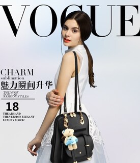 Foto 5 | Mochila Atop color Negro Estudiante Antirrobo Impermeable con Colgante para Mujer