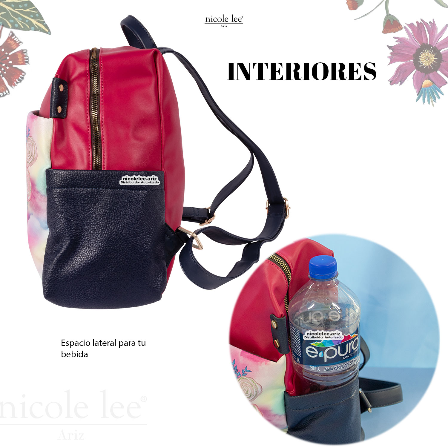 Foto 6 pulgar | Mochila Nikky by Nicole Lee Nova Backpack Multicolor
