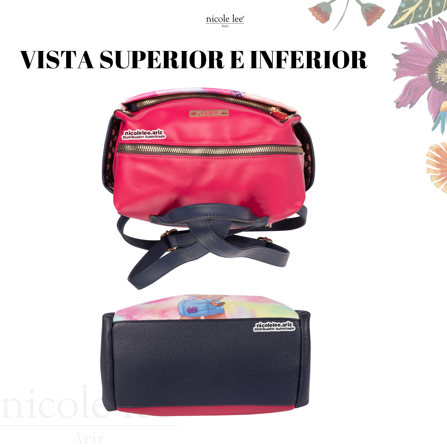 Foto 9 pulgar | Mochila Nikky by Nicole Lee Nova Backpack Multicolor