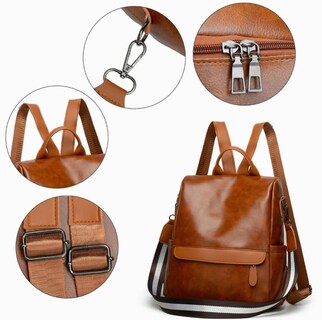 Foto 4 | Mochila Impermeable Funbu color Café para Mujer