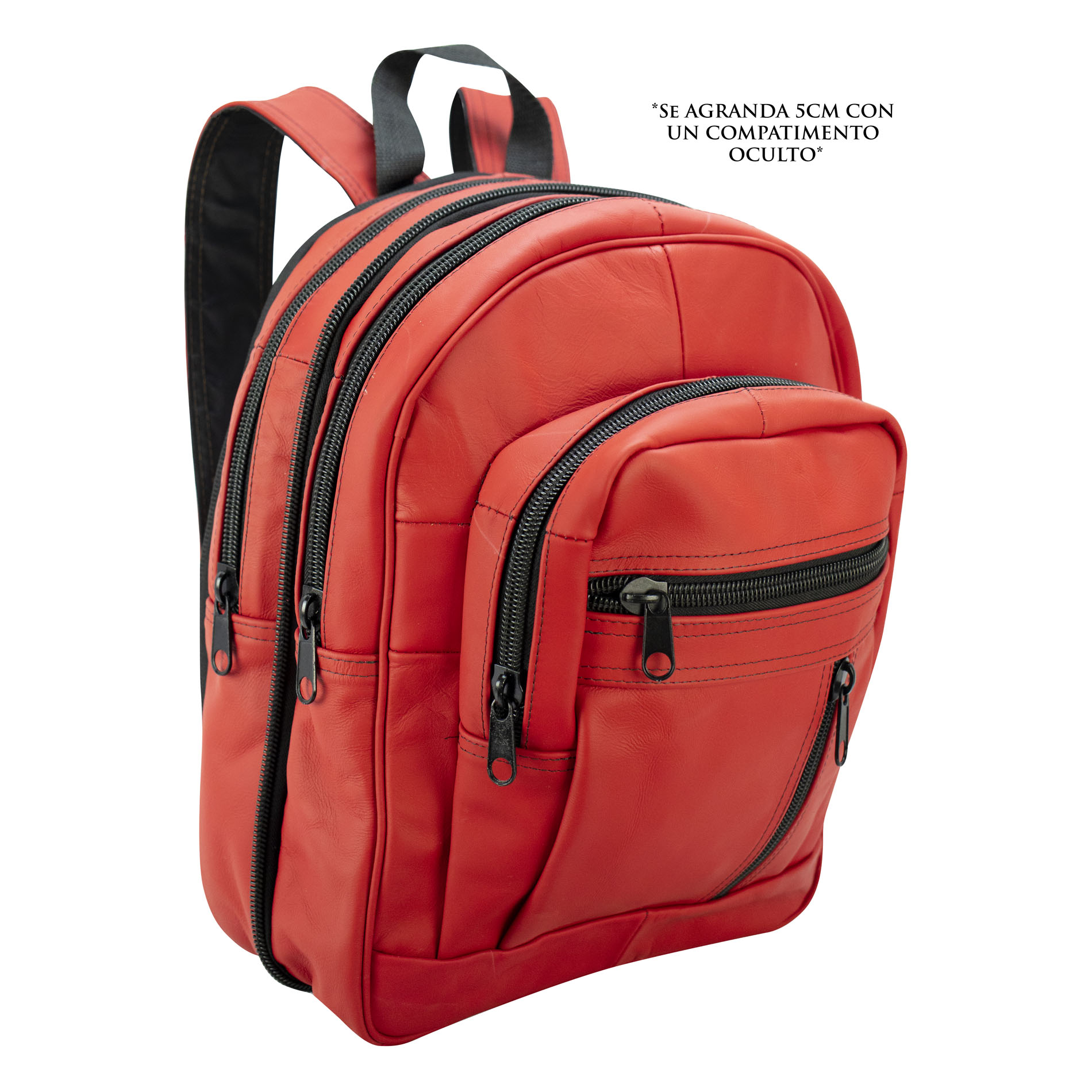 Foto 4 pulgar | Mochila Unisex color Rojo de Piel Irlanda Nueva Imagen