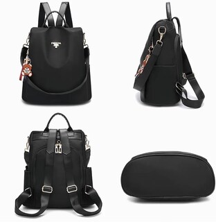 Foto 3 | Mochila Funbu Moda Oxford Impermeable Antirrobo Negra para Mujer