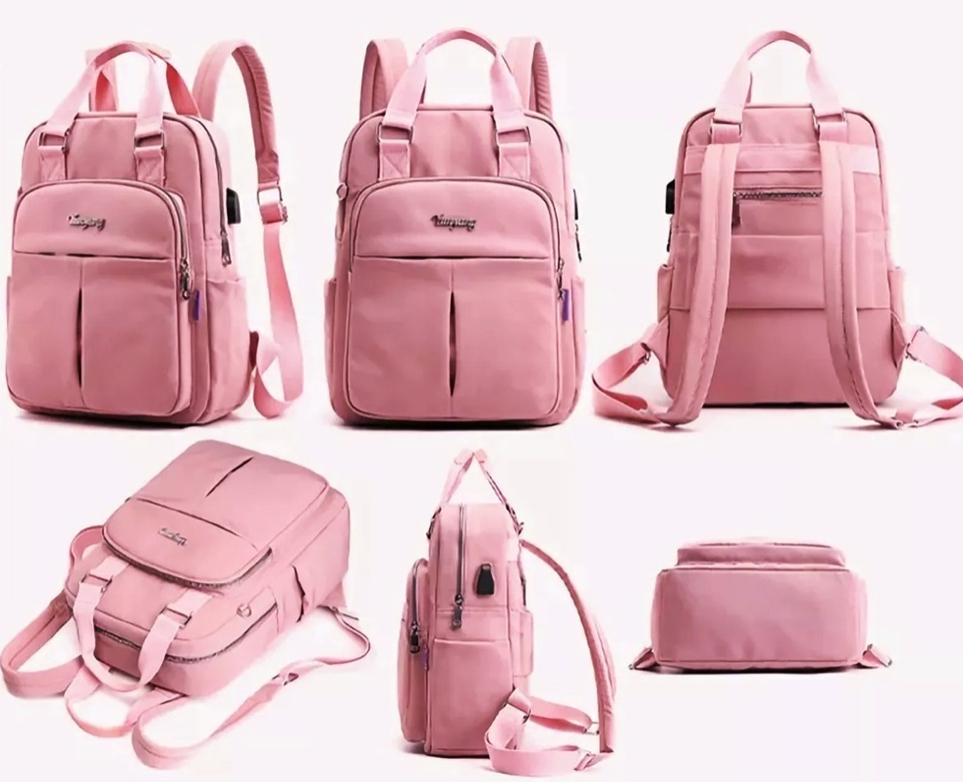 Foto 5 pulgar | Mochila Impermeable FUNBU Antirrobo Gran Capacidad Rojo para Mujer