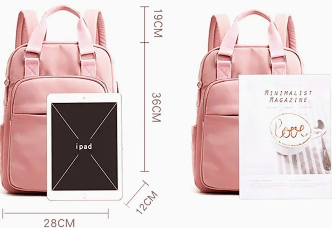 Foto 6 pulgar | Mochila Impermeable FUNBU Antirrobo Gran Capacidad Rojo para Mujer