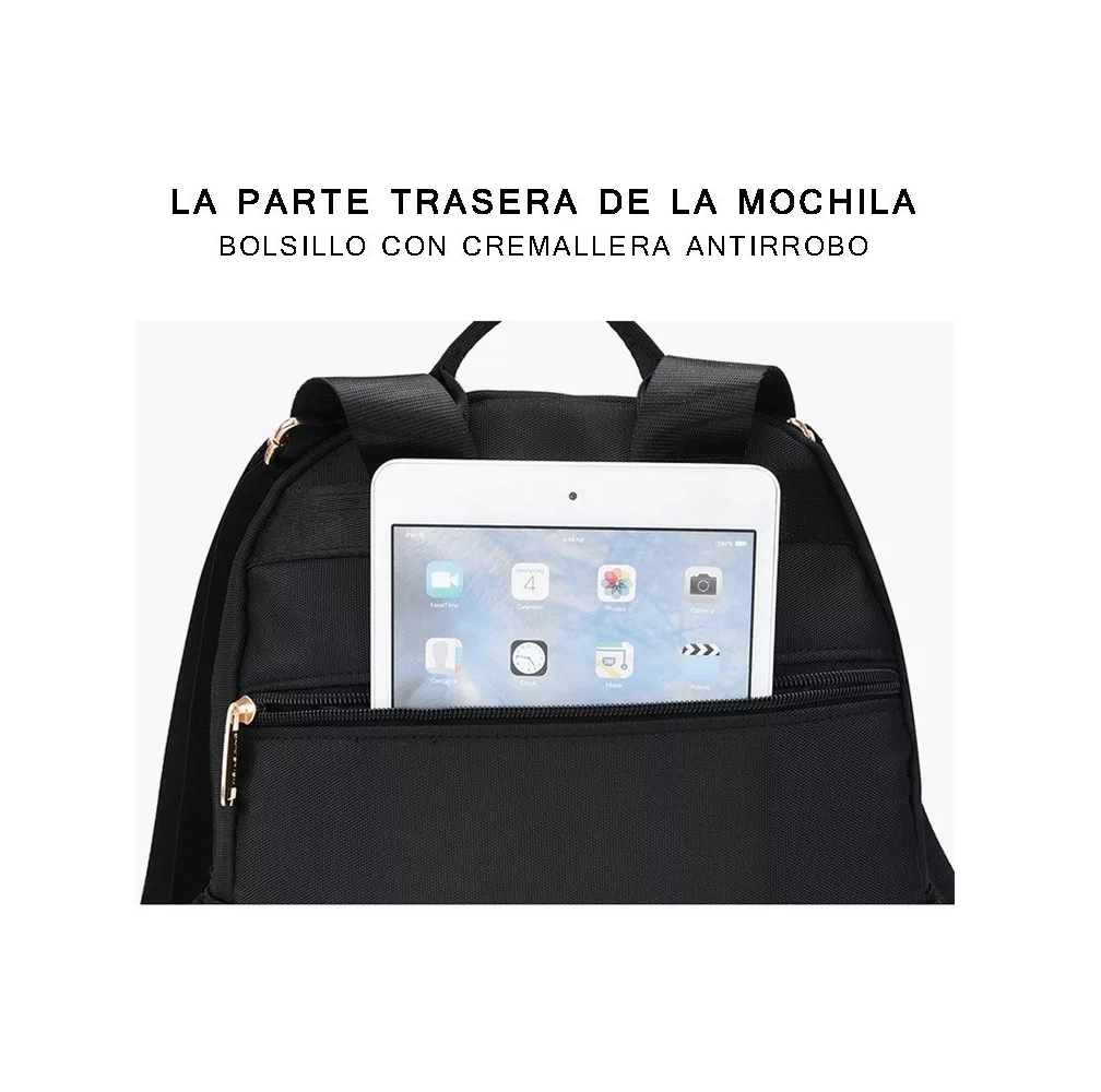 Foto 5 pulgar | Mochila Belug Impermeable color Negro para Mujer