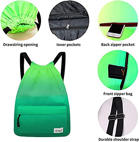 Foto 4 pulgar | Venta Internacional- Bolsa con Cordón Impermeable Mochila Deportiva para Hombres Mujeres y Niñas