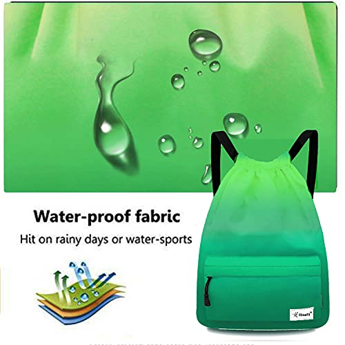 Foto 5 pulgar | Venta Internacional- Bolsa con Cordón Impermeable Mochila Deportiva para Hombres Mujeres y Niñas