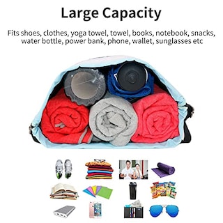 Foto 5 | Venta Internacional- Bolsa con Cordón Impermeable Mochila Deportiva para Hombres Mujeres y Niñas