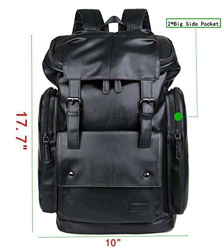 Foto 6 pulgar | Venta Internacional- Mochila Baosha Bp-16 Cuero Pu Negra